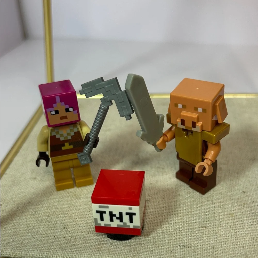 Lego Mindcraft with Warrior and Piglin